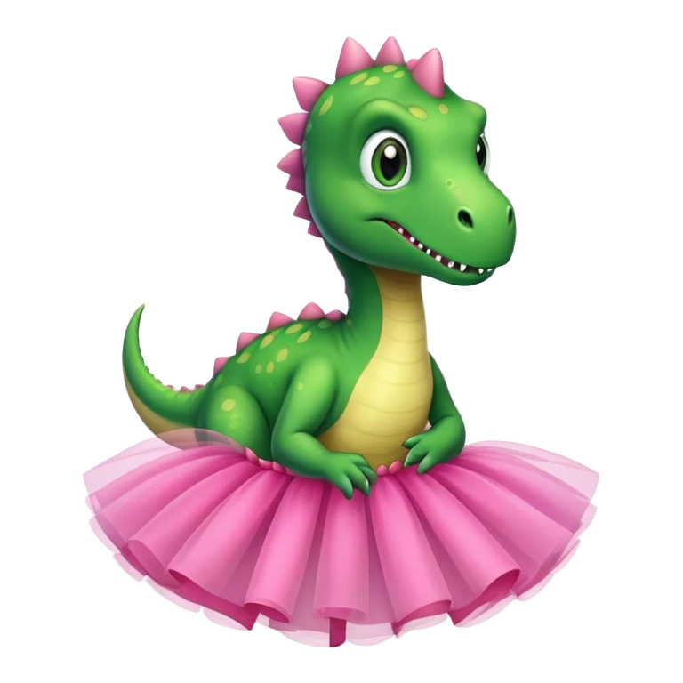 Dino mit ein tütü  emoji