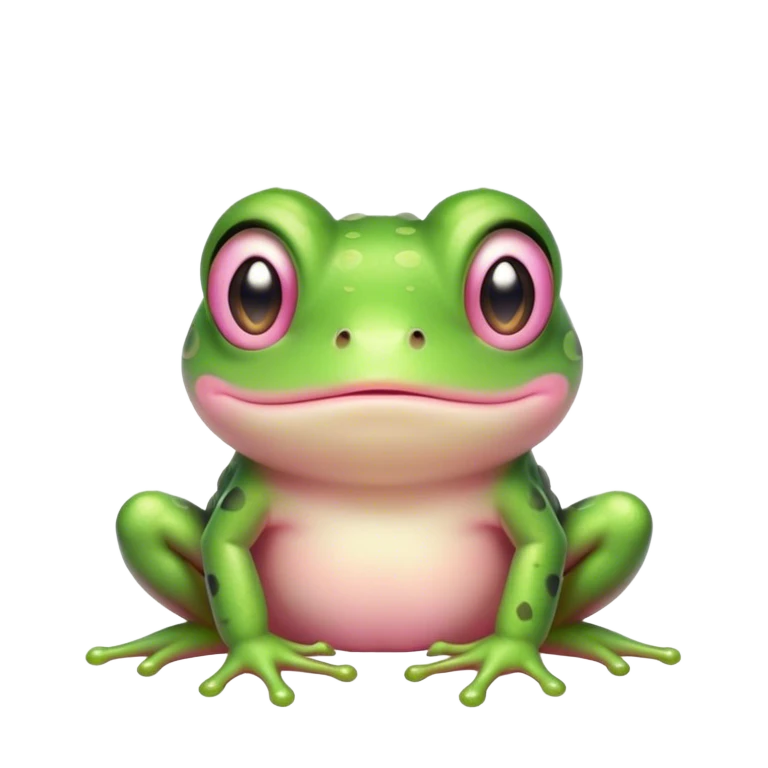 cute frog cheeks pink emoji
