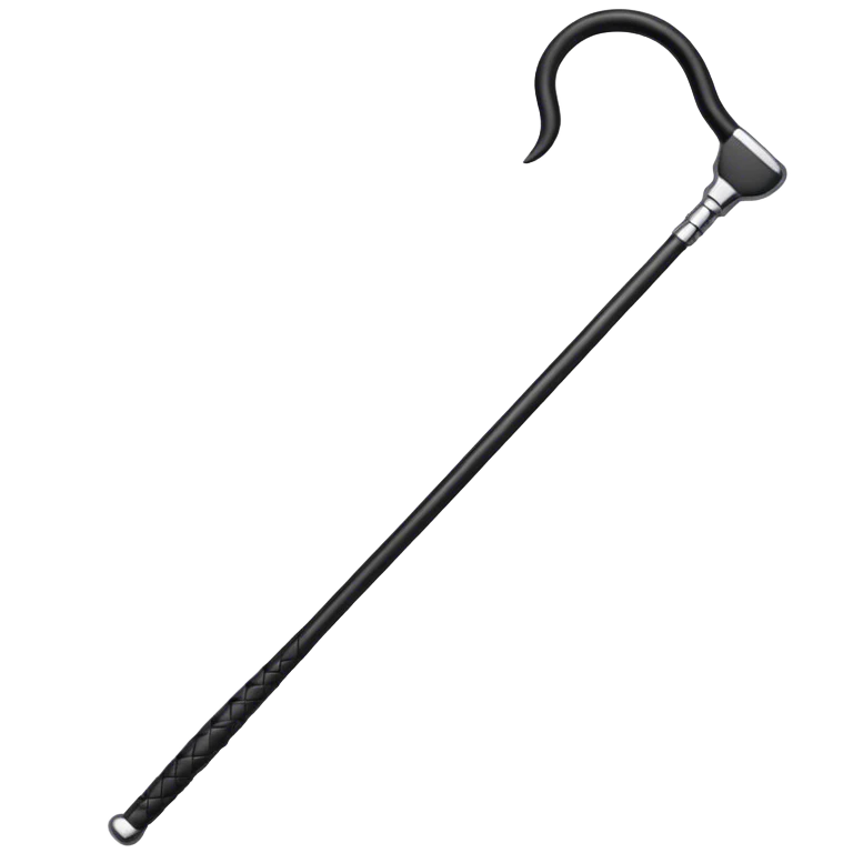Black riding crop emoji