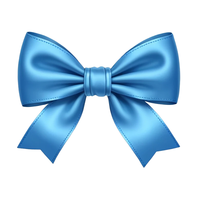 Blue bow emoji