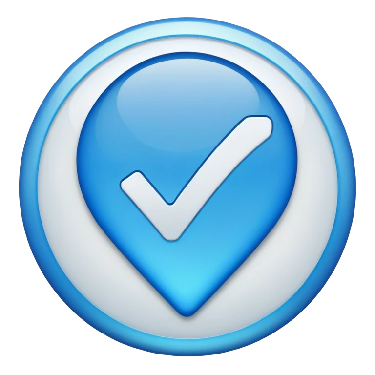 Blue tick  emoji