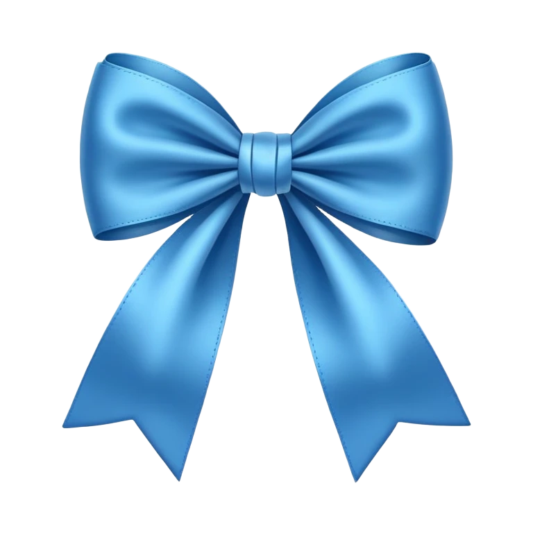 Blue bow emoji