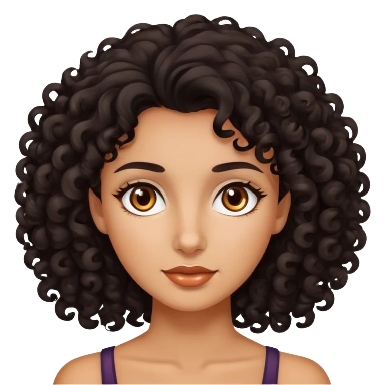 Красивая темноволосая, кудрявая девушка, южанка с карими глазами emoji