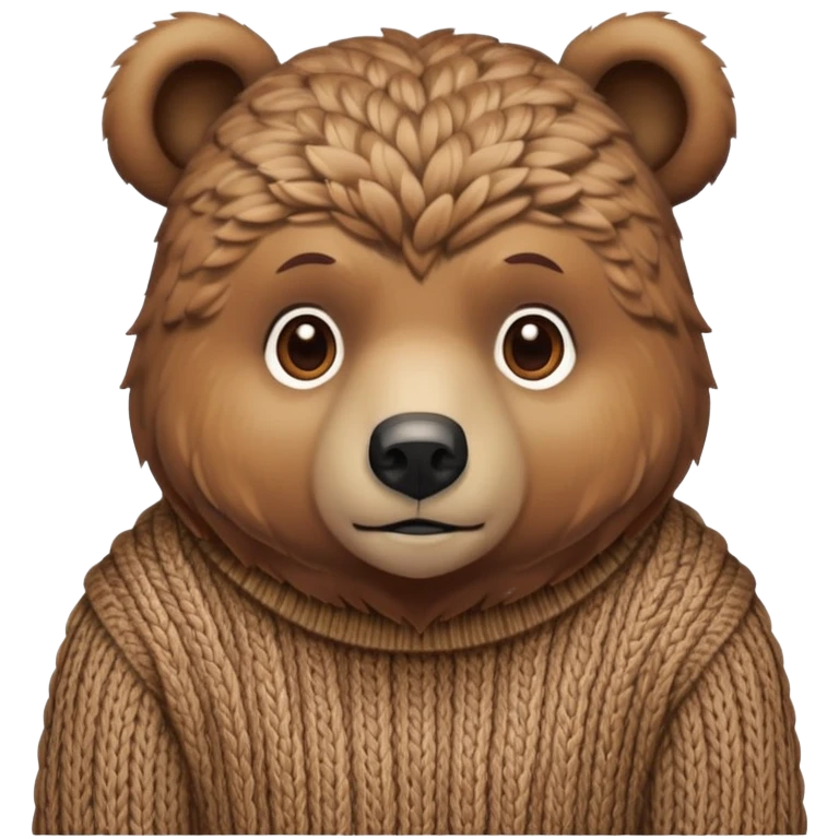 Bear wearing a sweater  emoji