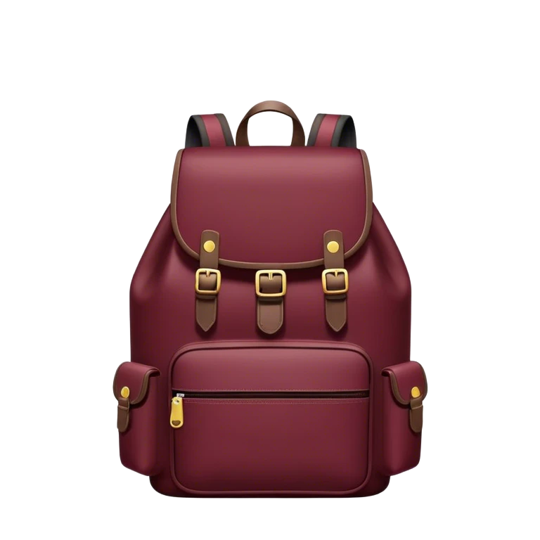 dark burgundy backpack emoji