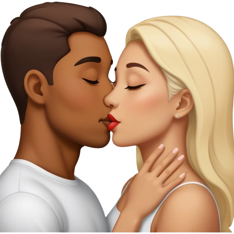 Hombre y mujer besándose emoji