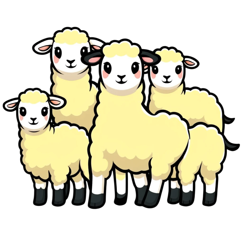 group of lambs emoji