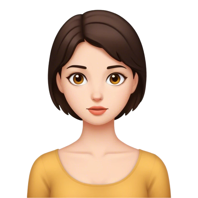 девушка брюнетка  emoji