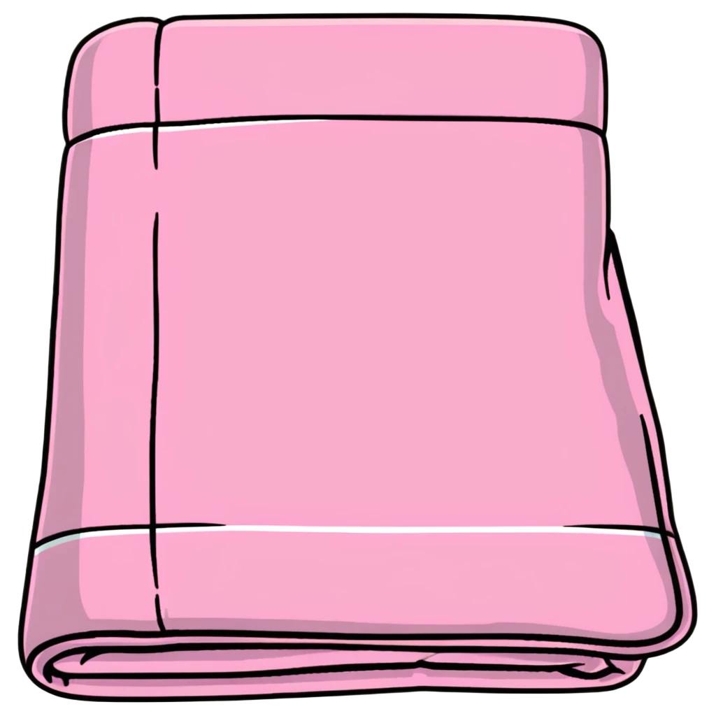 cozy pink checkered blanket emoji