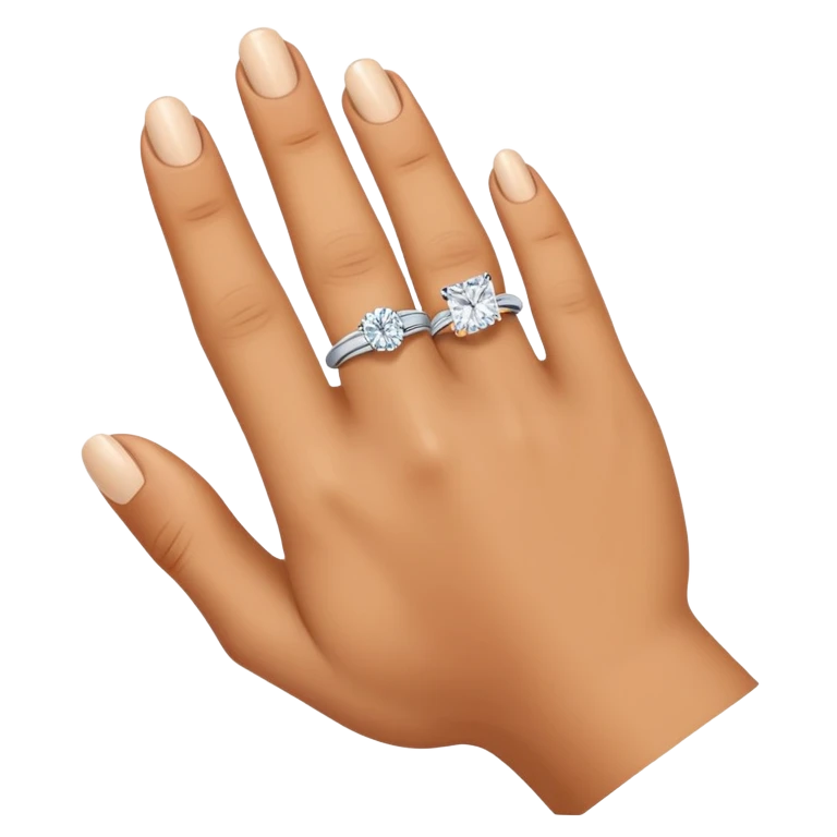 Mano agarrándose el dedo anular con el pulgar  emoji