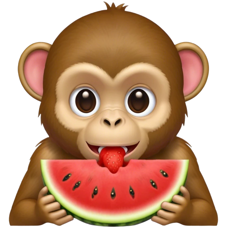 Monkey eating watermelon  emoji