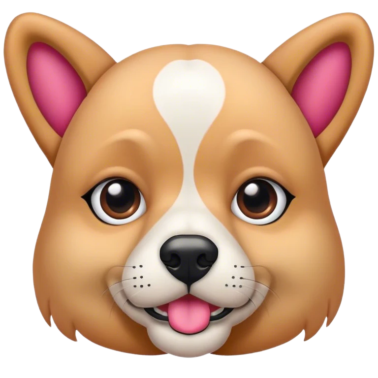perro con anteojos rosas emoji