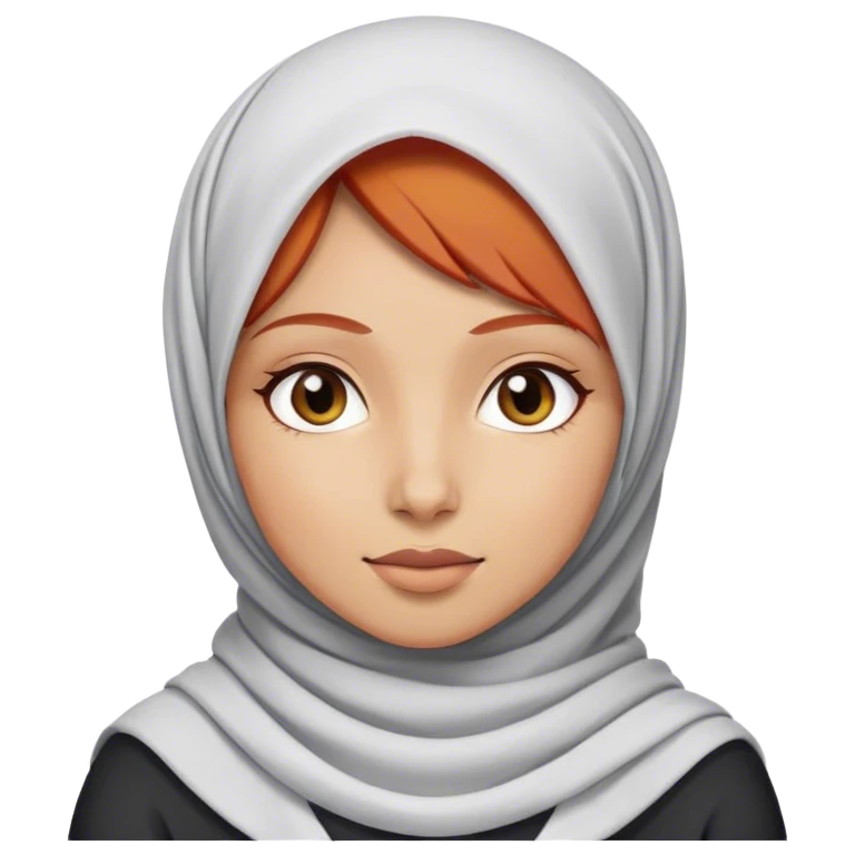 В хиджабе рыжая девушка emoji