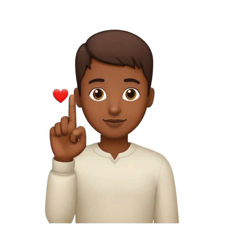 Man making Finger Heart  emoji