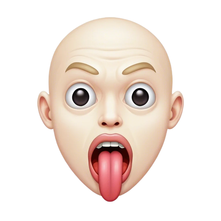 Freaky guy with his tongue out emoji