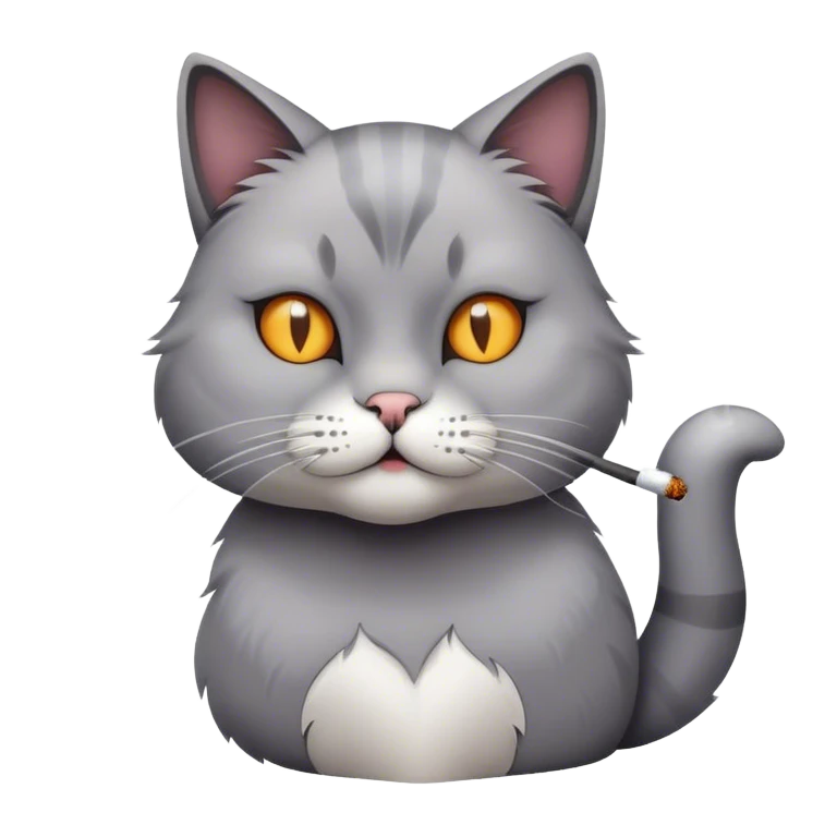 Cat smoking  emoji