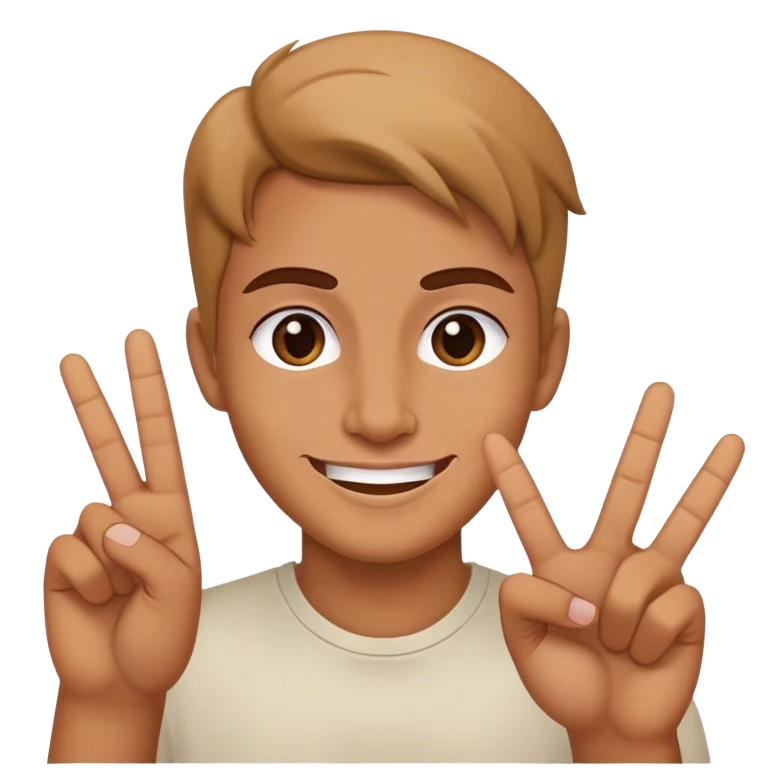 smirking face with peace sign emoji