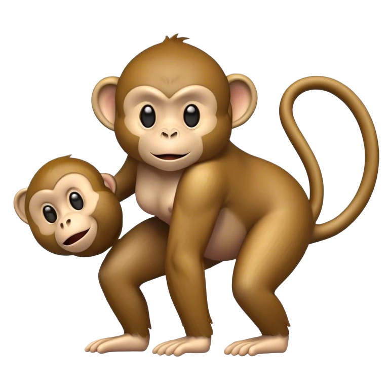 Monkey with a big butt showing  emoji
