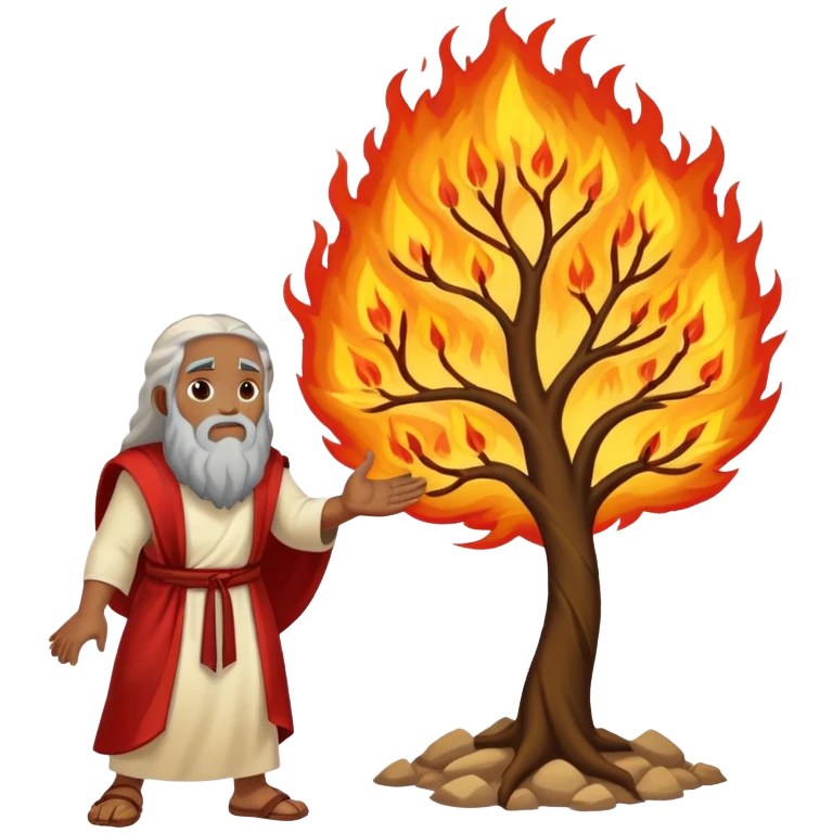 moses encountering the burning bush emoji