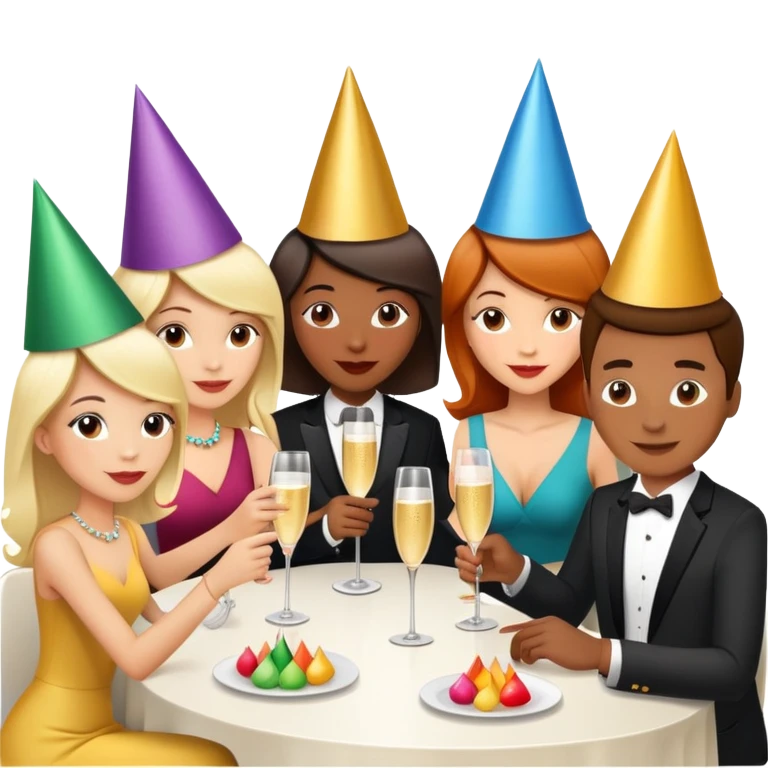 group of people sitting at a table emoji
