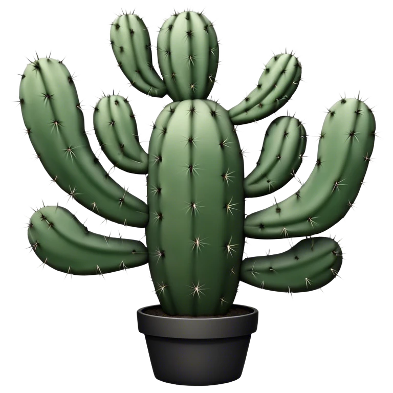 Cactus blanco y negro  emoji