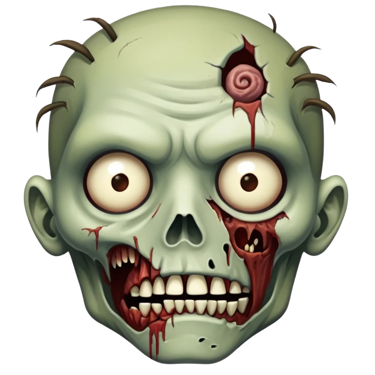 rosto de zumbi com minha cara emoji
