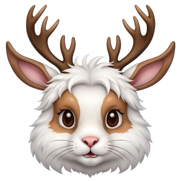 Кролик с оленьими рогами emoji