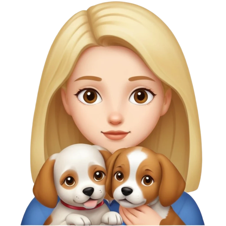 Девушка с собакой  emoji