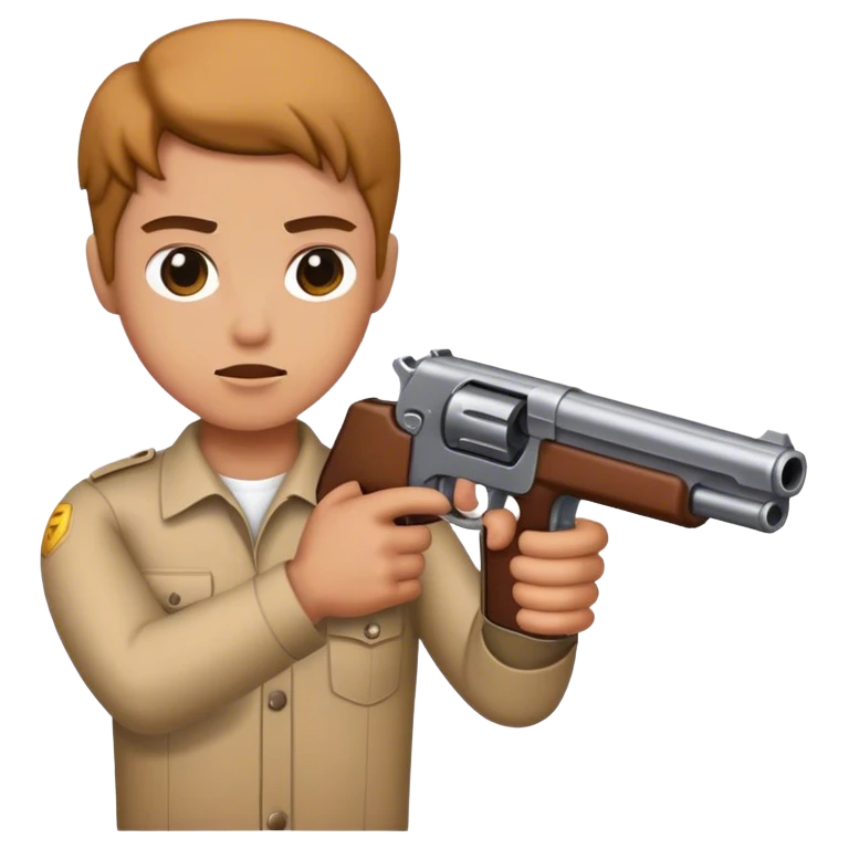 Holding a gun emoji
