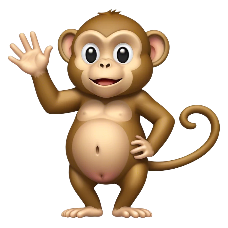Monkey with a big butt showing  emoji
