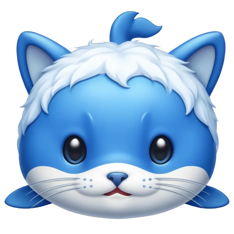 Cat head whale  emoji