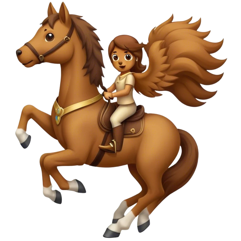 a dog riding a horse emoji