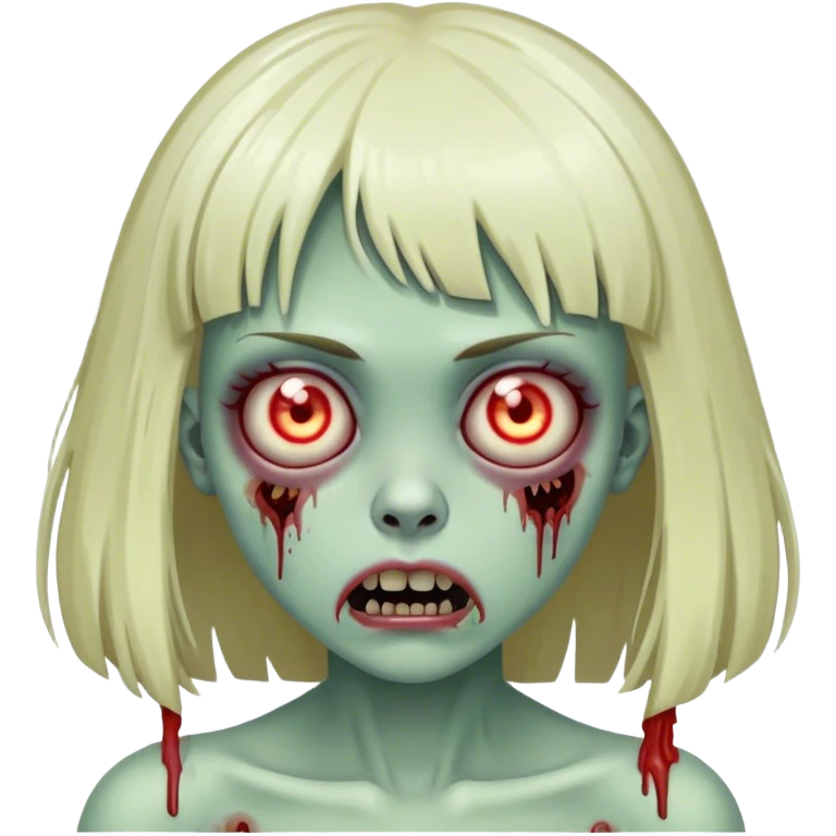 zombie girl with bangs emoji