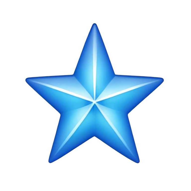  étoile bleu emoji