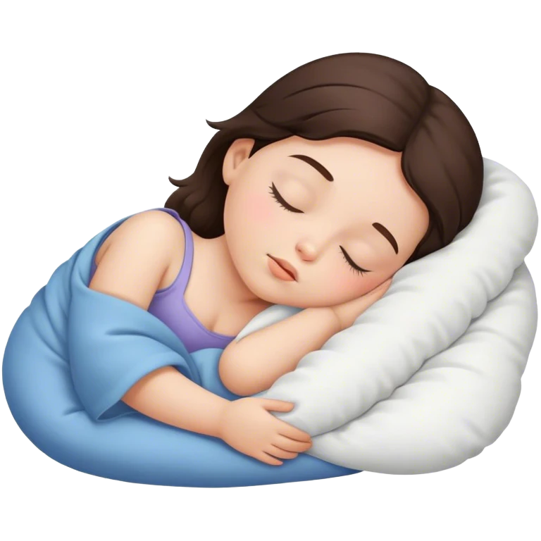 brunette toddler sleeping emoji