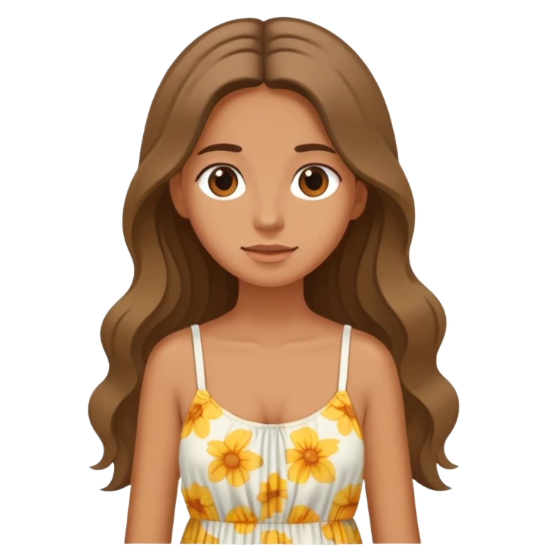 Girl on beach without bikini emoji