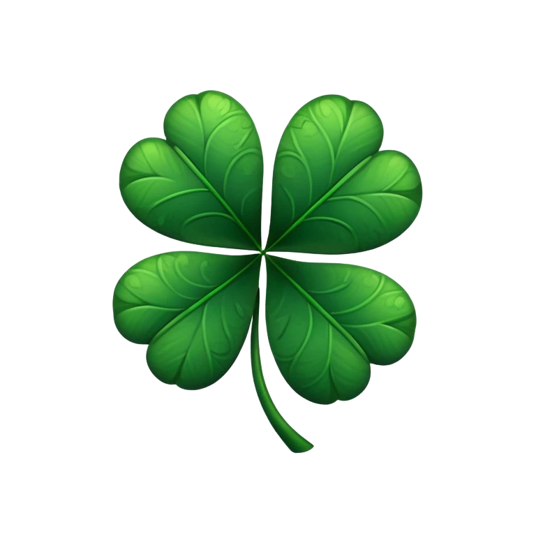 dark five leaf clover emoji