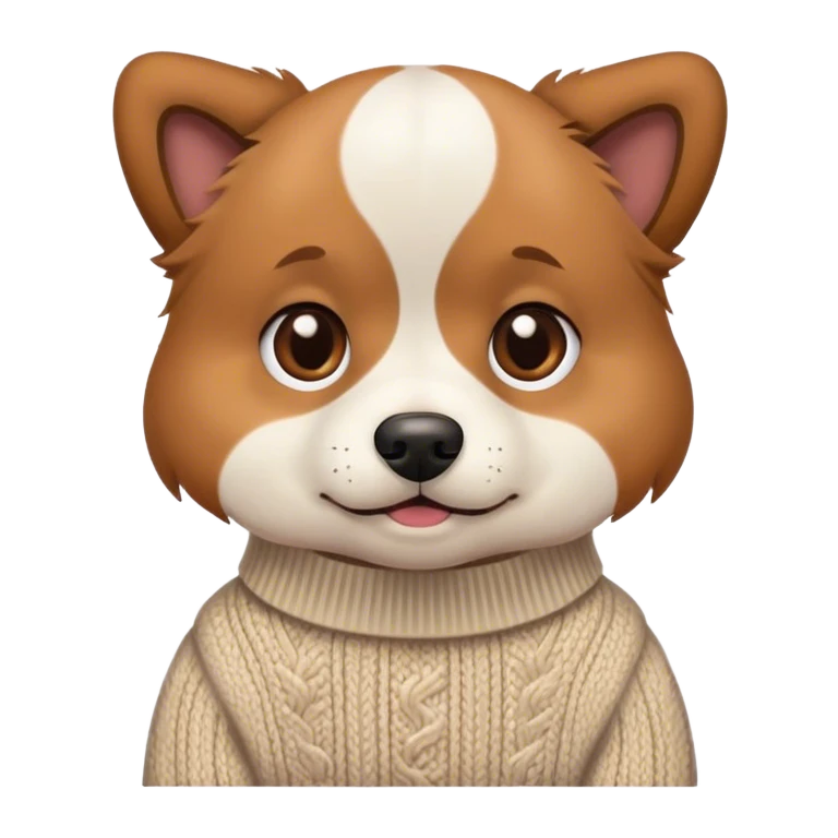 Dog wearing a sweater emoji