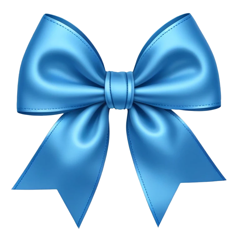 Blue bow emoji