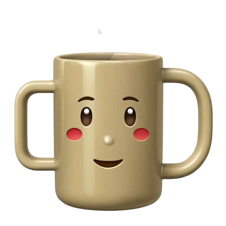 khaki coffee mug emoji
