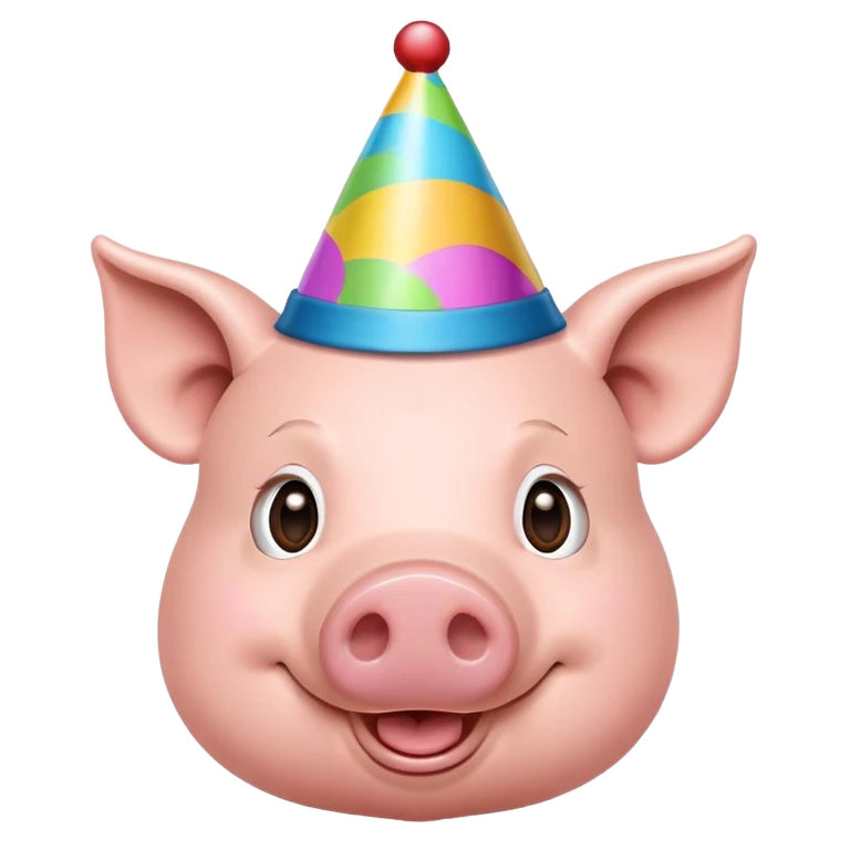 Birthday pig emoji
