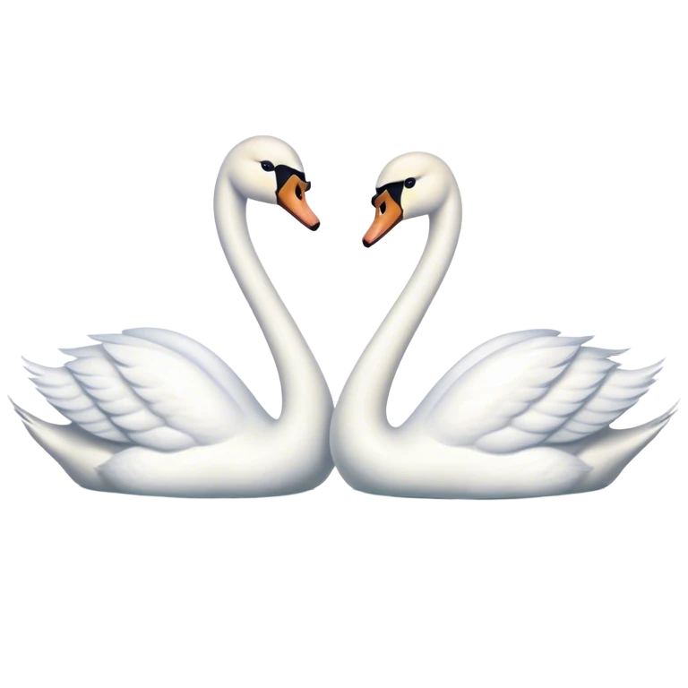 Two swans  emoji