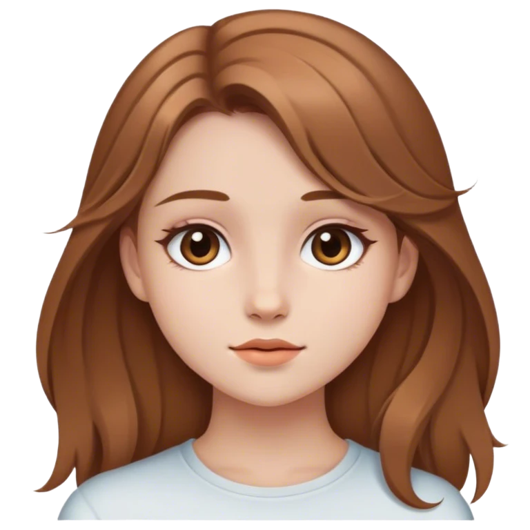 девушка эстетичная с русыми волосами  emoji