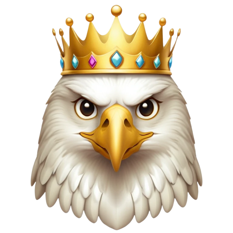una aguila con una corona emoji