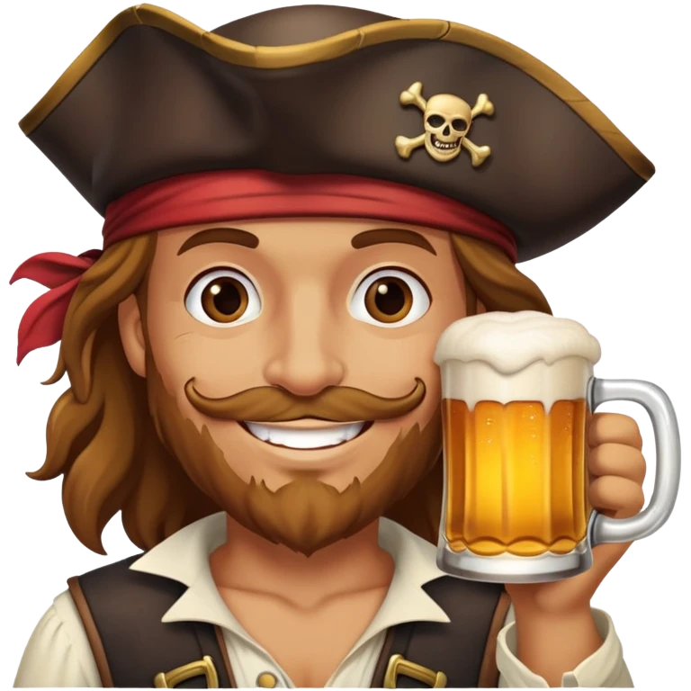 pirate drinking beer emoji