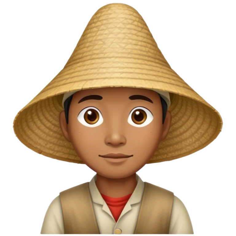 Make a Vietnamese farmer with their hat emoji