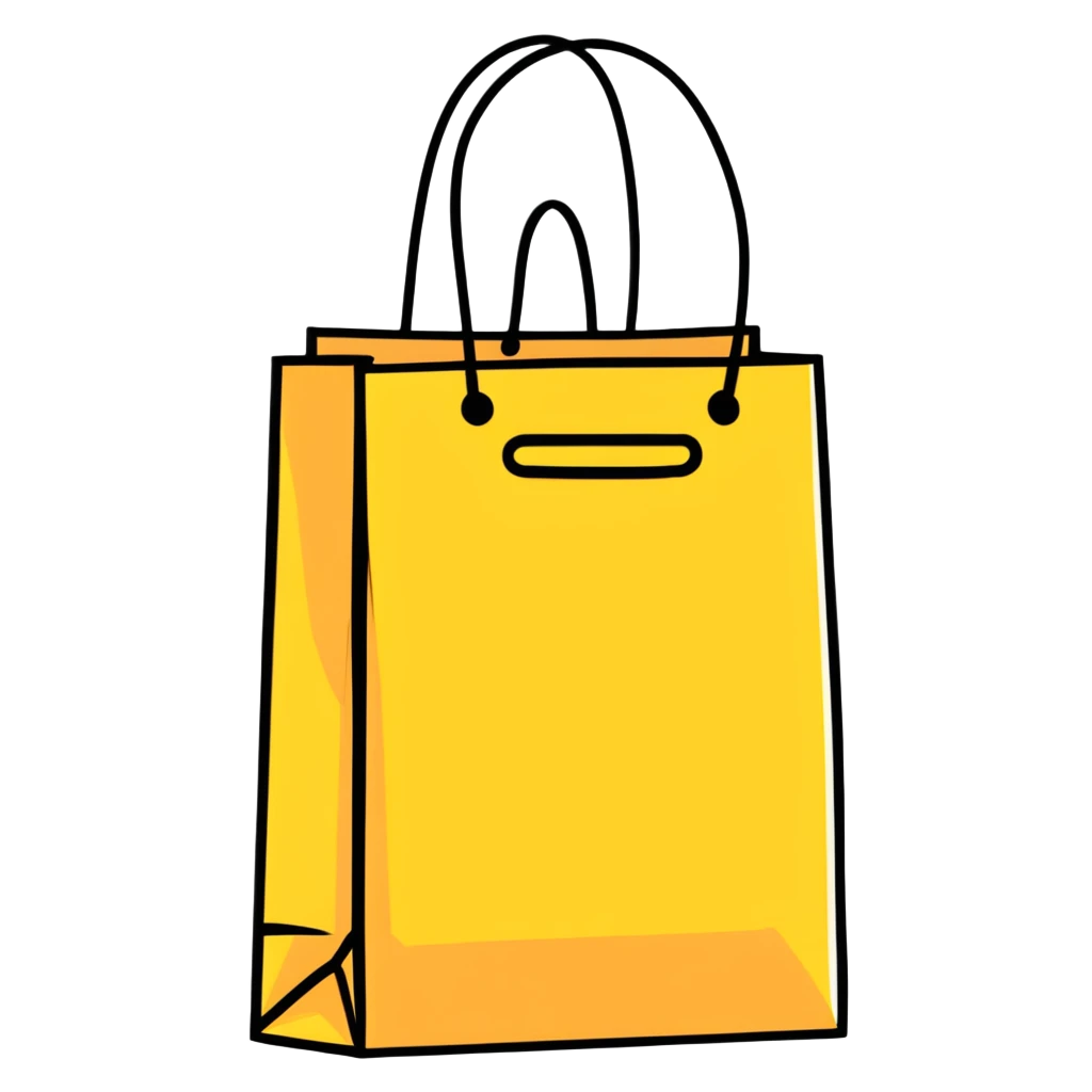 shopping bag with branded clothes emoji