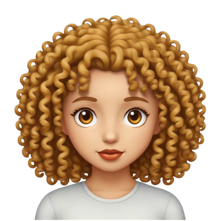 Curly haired girl  emoji