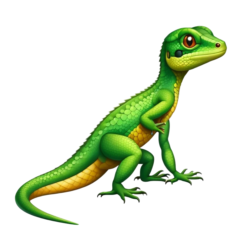 Suspicious lizard emoji