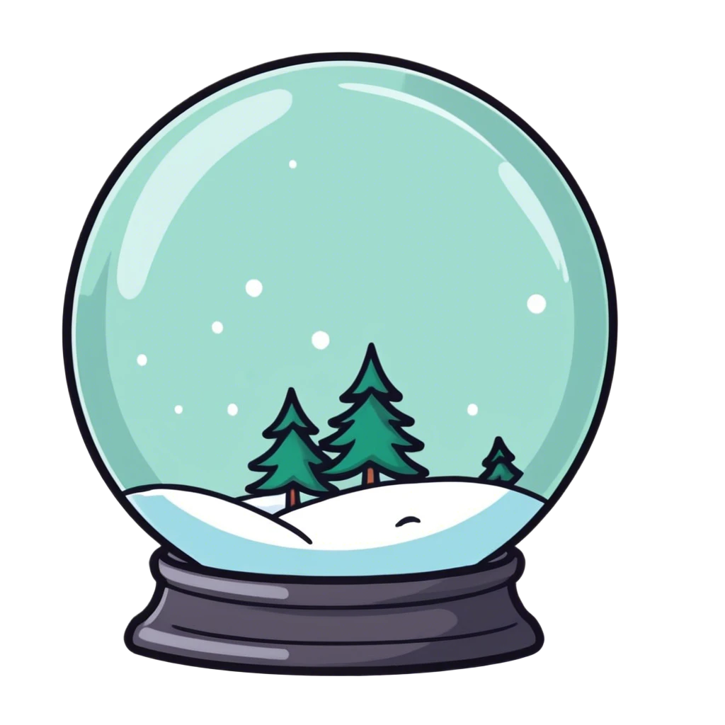 A Christmas crystal ball. emoji